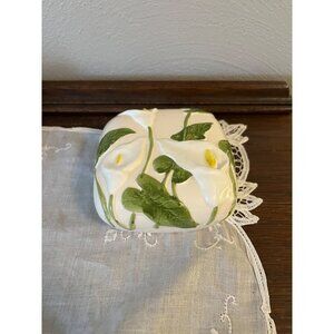 Hand Painted Takahashi Dan Francisco Cala Lily Trinket Dish